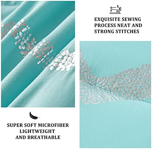 Menghomeus Aqua Comforter Set Queen Size