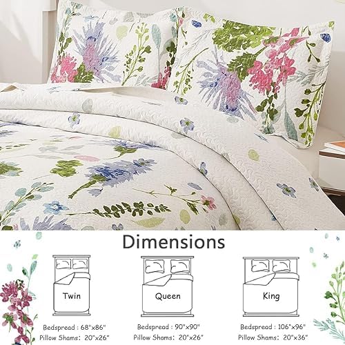 Green Essen Lightweight Botanical Bedspread Set King Size