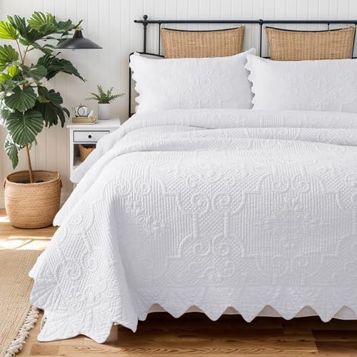 Brandream King Size Quilt Set 3-Piece Cotton Farmhouse