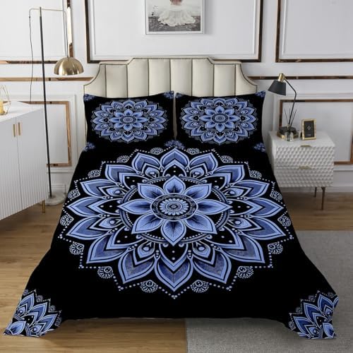 Erosebridal Mandala King Coverlet Set for Kids Adults