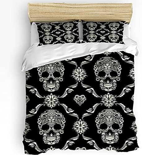 LooPoP 3PC Comforter Set Halloween Wing Skull 1