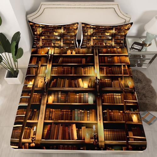 Jejeloiu King Size Bookshelf Sheet Set with Deep Pockets