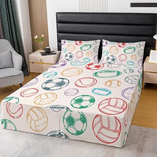 Feelyou Full Size Baseball Bed Skirt with 15 Inch Drop 1
