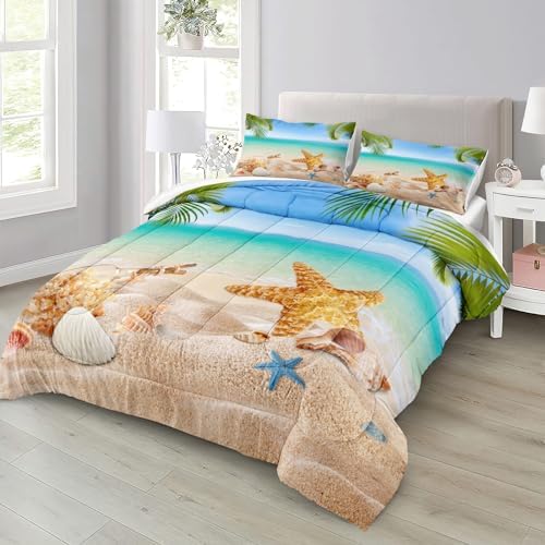 MOVE OVER 4 Piece King Size Beachy Comforter Set