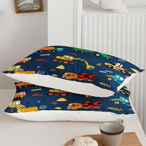 QOOMO Construction Themed Comforter Set for Kids