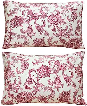 FADFAY Red Floral Bedding 4 Piece Twin XL Set