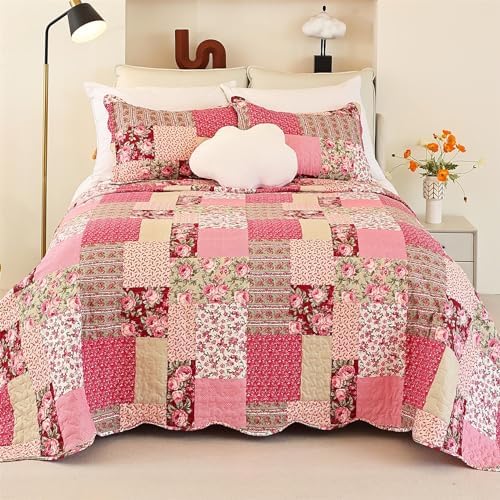 Cmfshape Summer Floral Oversize King Quilt Set