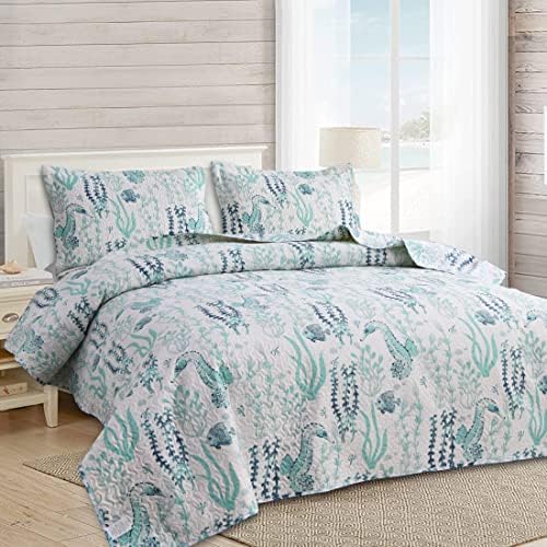Jessy Home Queen Size Beach Bedspread Set