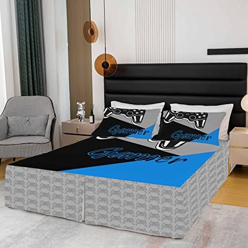 Feelyou Gaming Bed Skirt with 15 Inch Drop