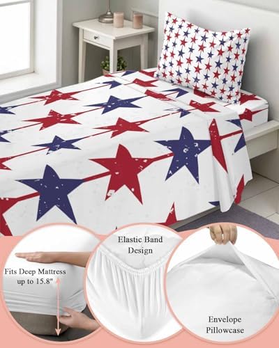 Boanket 4th of July Twin XL Sheet Set 3 Piece