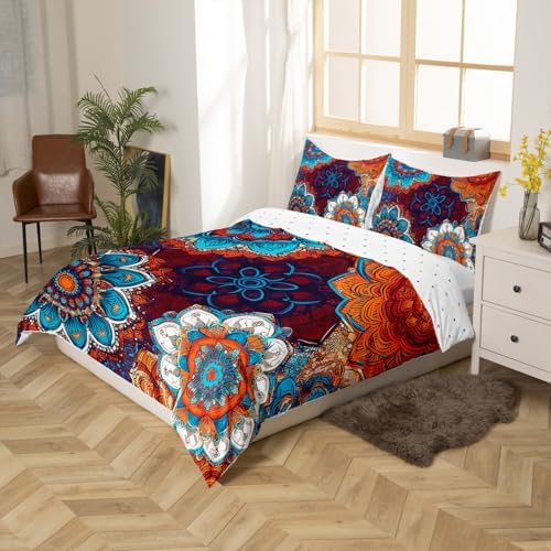 Erosebridal Boho Flower Duvet Cover Set Full Size
