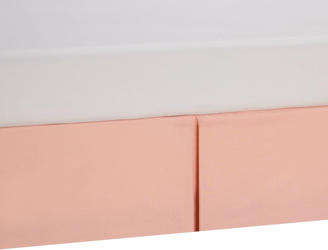 Cal King Wrinkle Resistant Drop Pleated Microfiber Bed Skirt Pink