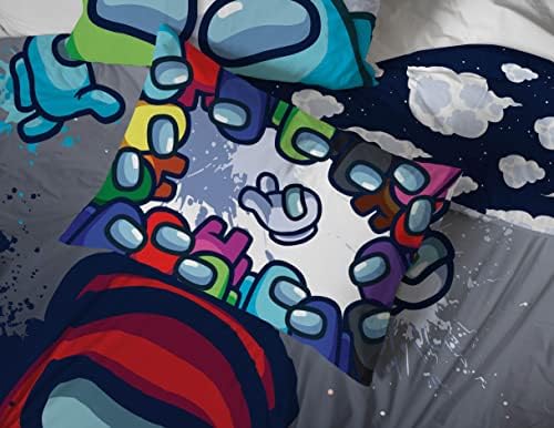 Jay Franco Among Us Space Splatter 5 Piece Queen Bed Set 1