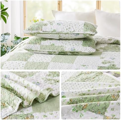 VIVILINEN Oversized King Size Reversible Quilt Set