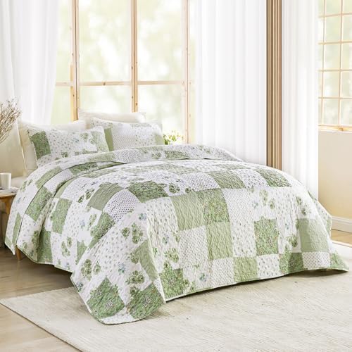 VIVILINEN Oversized King Size Reversible Quilt Set