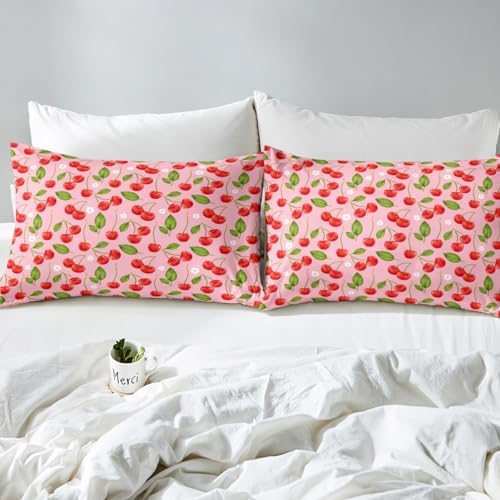 Jejeloiu Cherry Sheet Set King Size
