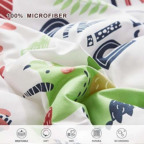 Joyreap 7-Piece Queen Bed in a Bag with Dinosaur Print