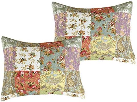 Legacy Decor 3 PCS Paisley Reversible Bedspread Quilt Coverlet Set
