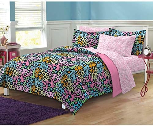 My Room Neon Leopard Ultra Soft Microfiber Comforter Set Queen