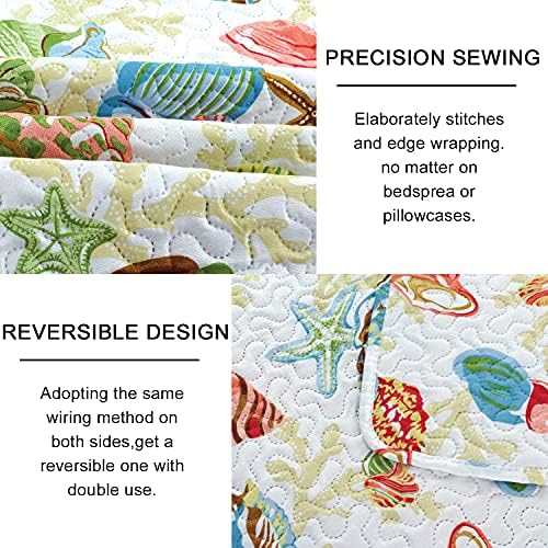 Jarson 3 Pcs Coastal Quilt Set Twin Size 1