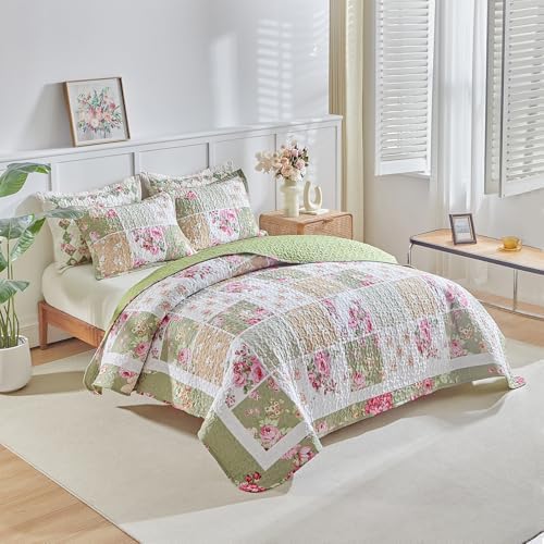 Patchwork Quilt Set King Size 3 Pieces