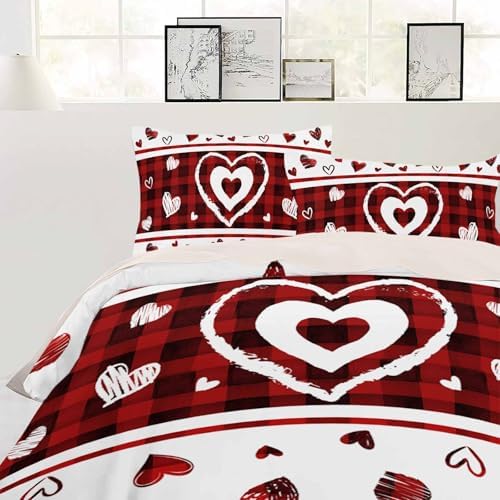 ZOE GARDEN Valentines Day Cal King Duvet Cover Set