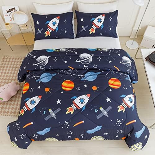 RYNGHIPY Space Rocket Comforter Set Queen Size