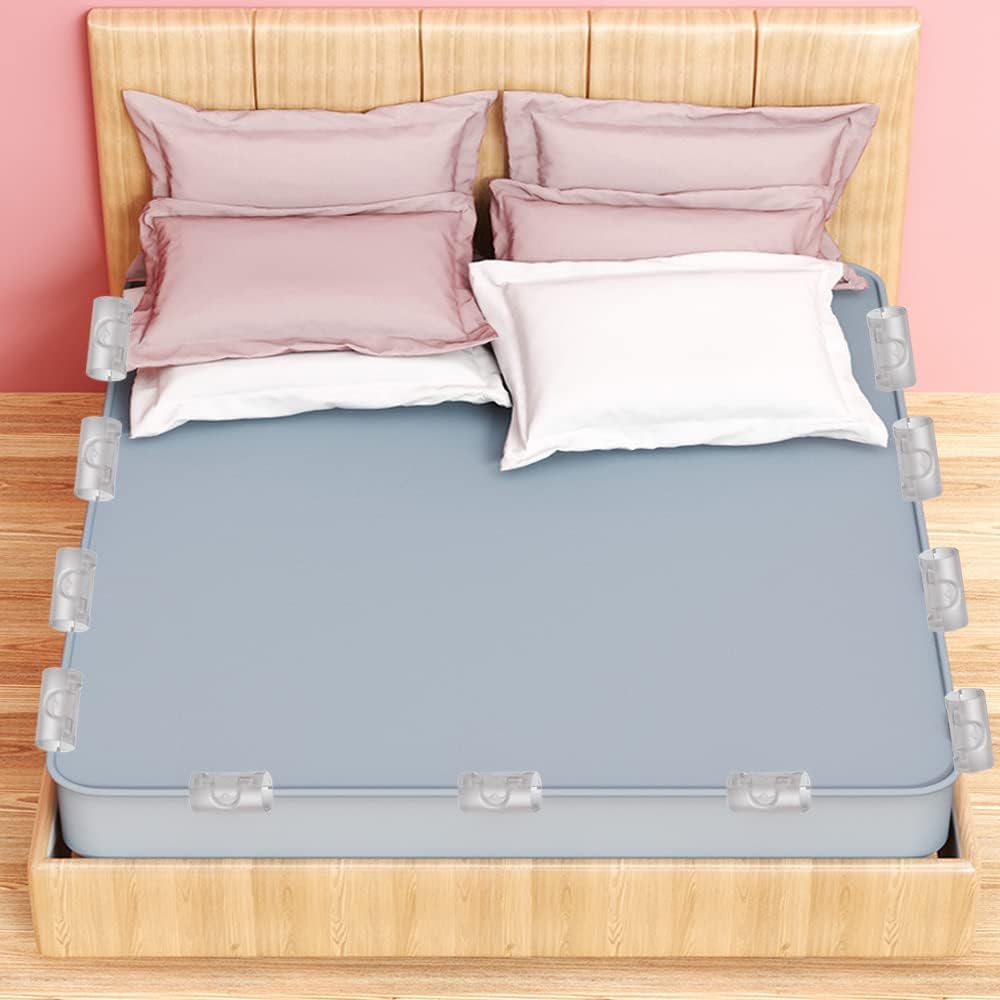 20 Pcs Bed Sheet Grippers with Two-Speed Adjustment