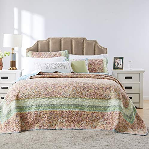 Barefoot Bungalow Palisades Pastel Bedspread Set King 1