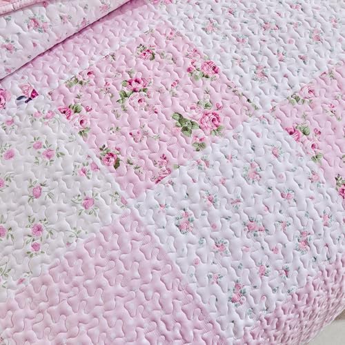 UOZZI Patchwork Quilt Set Queen Size 3 Pieces