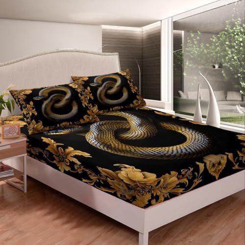 Manfei Snake Kids Full Size Sheet Set 4pcs
