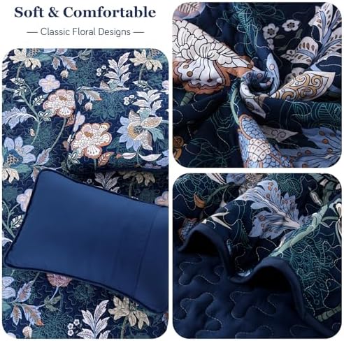 WONGS BEDDING Floral Quilt Set King Size 3 Piece 1