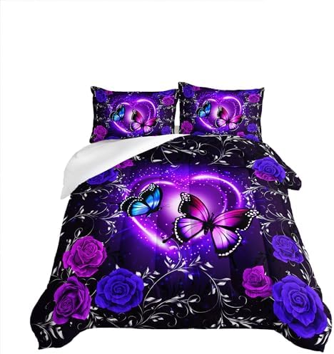 Butterfly Comforter Set Queen Size