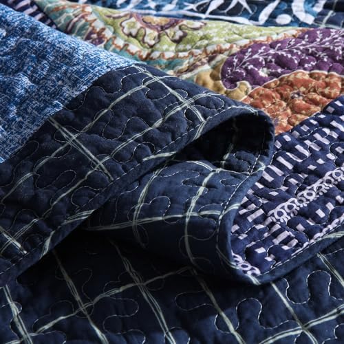 mixinni Cotton Floral Reversible Quilt Set King Size