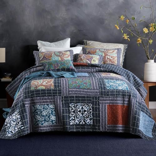 mixinni Cotton Floral Reversible Quilt Set King Size