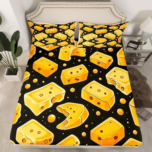 Feelyou Cheese Bed Sheet Set King Size