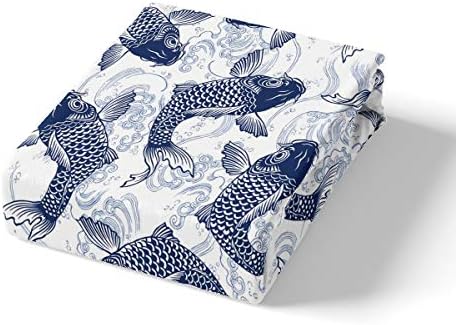 Feelyou Koi Fish Bed Sheet Set Zipper TwinXL Size