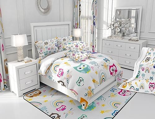 Feelyou Owl Comforter Set for Kids Full Size