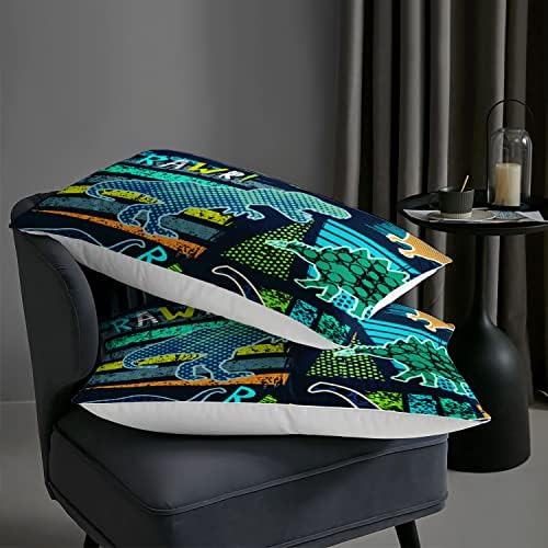 AILONEN Dinosaur Print Comforter Set Queen Size