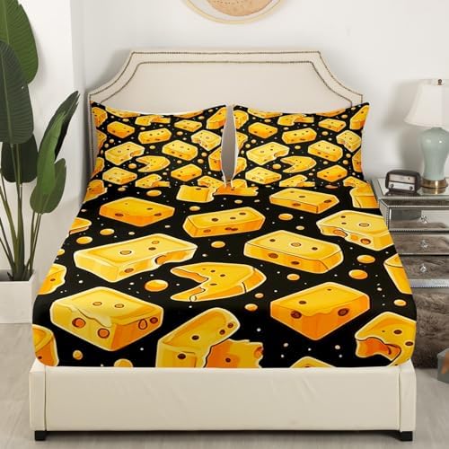 Feelyou Cheese Bed Sheet Set King Size