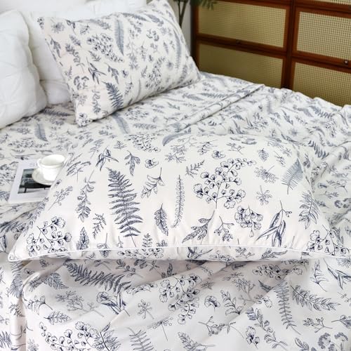 Usfivefam Floral Sheet Set King 4Pcs Soft Microfiber
