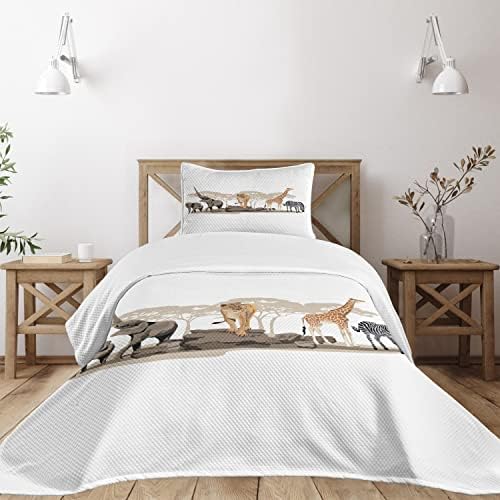 Lunarable Savannah Bedspread Set with Pillow Sham