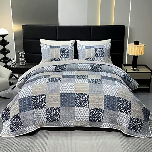 VIVILINEN Alaska King Quilt Set 3-Piece Reversible