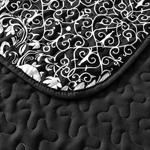 DJY Black Quilt Set King Size 3 Pieces 1