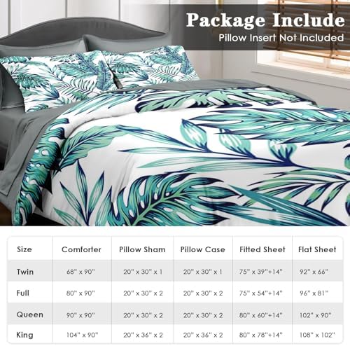 Pamnest Comforter Set King Size Blue Beach Geometric 1