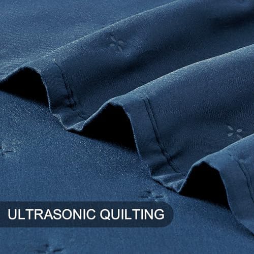 BOURINA Ultrasonic 3-Piece KingCK Quilt Set - Navy