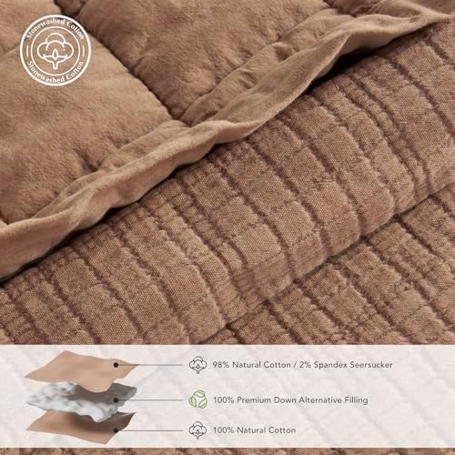 Evergracehome Stonewashed Cotton Quilt Set Full Queen