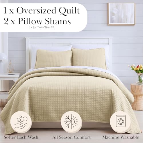Southshore Fine Living Twin Quilt Bedding Set with Pillow Sham