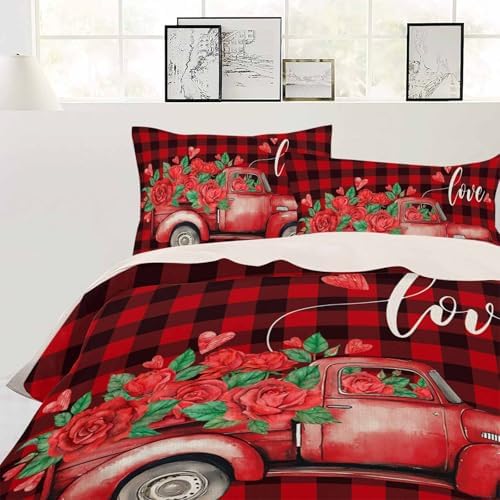 ZOE GARDEN Valentines Queen Duvet Set 3 Piece