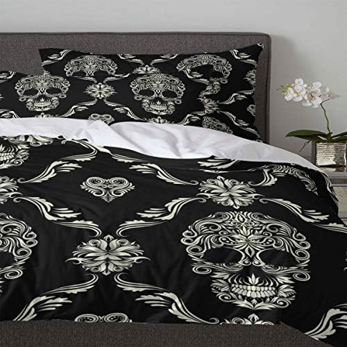 LooPoP 3PC Comforter Set Halloween Wing Skull 1